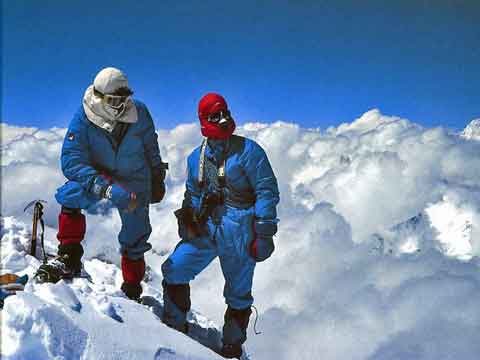 
Reinhold Messner and Hans Kammerlander On Makalu Summit Sept 26, 1986 - All Fourteen 8000ers (Reinhold Messner) book
